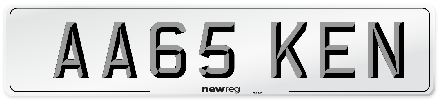 AA65 KEN Number Plate from New Reg